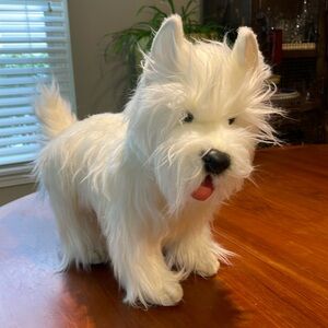 Hansa West Highland Terrier Westie realistic white dog plush stuffed animal